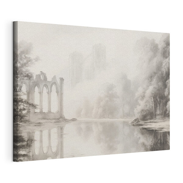 Plan d'eau avec un château en arrière-plan Tableaux Plan d'eau avec un château en arrière-plan