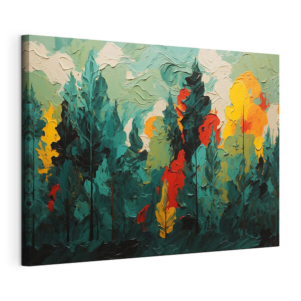 Peinture d'arbres et de soleil Tableaux Peinture d'arbres et de soleil