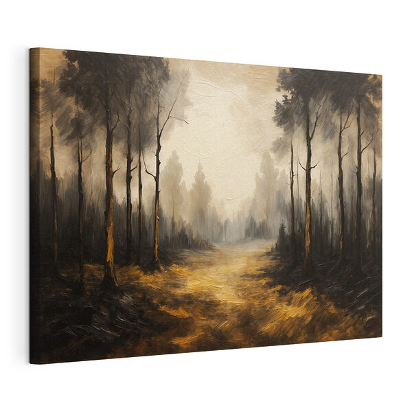 Tableaux Peinture d'une forêt avec des arbres