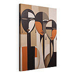 Tableaux Trois visages en harmonie abstraite