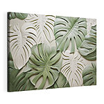 Tableaux Groupe de feuilles vertes et blanches