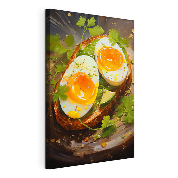 Tableaux Œufs frais sur toast vibrant chef-d'œuvre