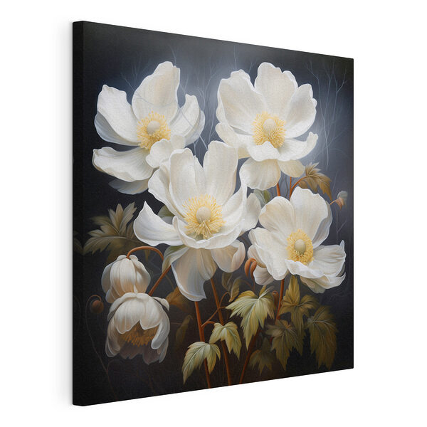 Tableaux Peinture de fleurs blanches