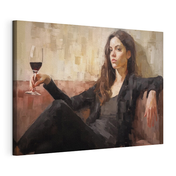 Femme assise sur un canapé Tableaux Femme assise sur un canapé