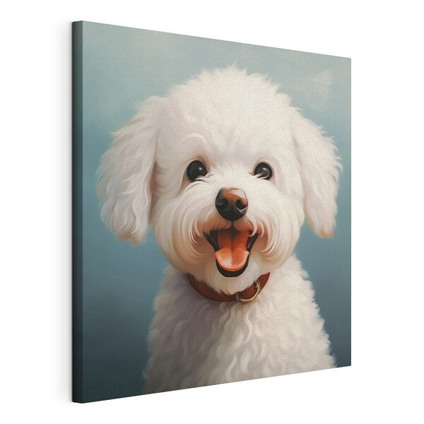 Chien blanc avec la bouche ouverte Tableaux Chien blanc avec la bouche ouverte