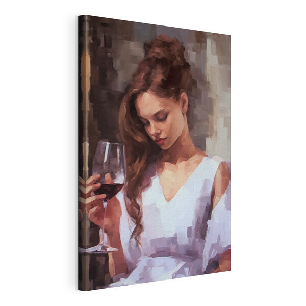 Tableaux Femme tenant un verre de vin