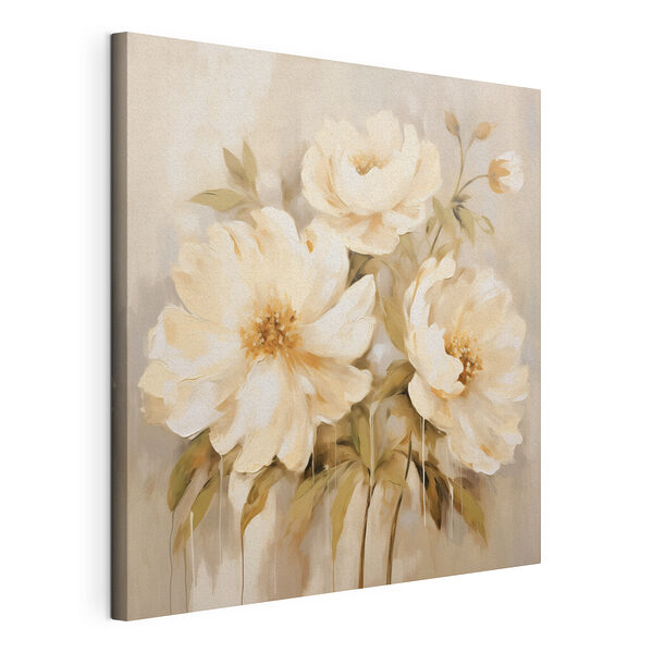 Tableaux Peinture de fleurs sur un mur