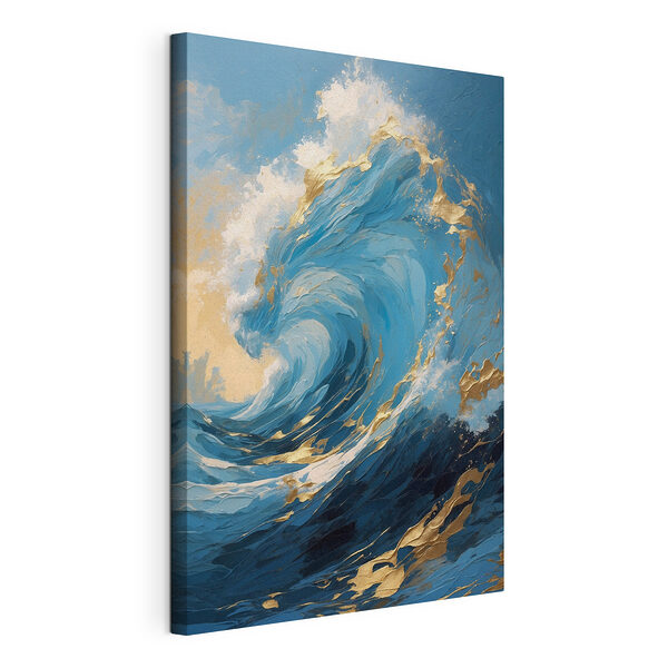 Des vagues dynamiques dans des tons bleus éclatants Tableaux Des vagues dynamiques dans des tons bleus éclatants