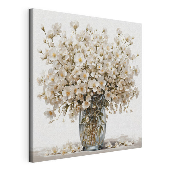 Tableaux Vase de fleurs blanches