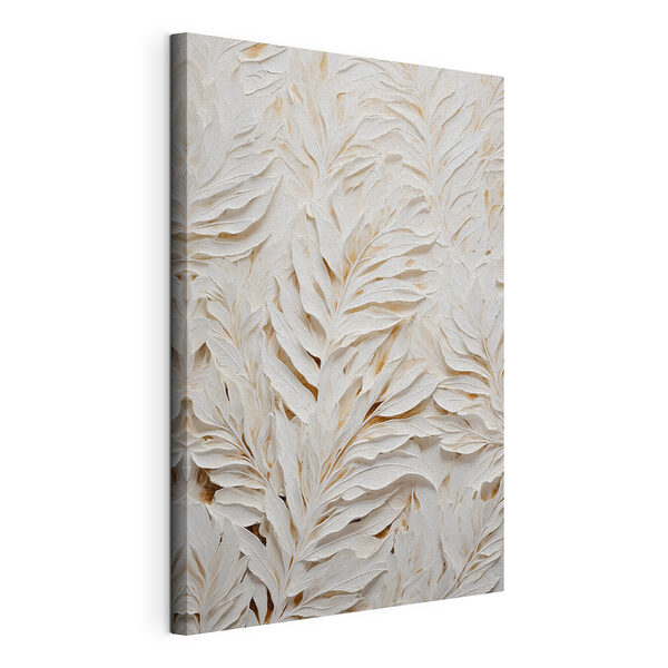 Motif de feuilles blanches et brunes Tableaux Motif de feuilles blanches et brunes