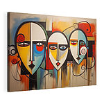 Tableaux Des visages éclatants dans l'expressionnisme abstrait