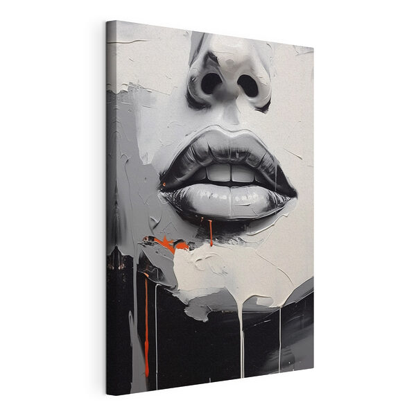 Peinture des lèvres d'une femme Tableaux Peinture des lèvres d'une femme
