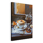 Tableaux Une tasse de café et un pichet de thé