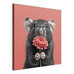Tableaux Souris tenant une fleur