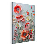 Tableaux Groupe de fleurs sur une surface blanche