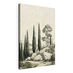 Tableaux Groupe d'arbres sur une colline