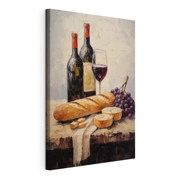 Peinture représentant des bouteilles de vin et des raisins Tableaux Peinture représentant des bouteilles de vin et des raisins