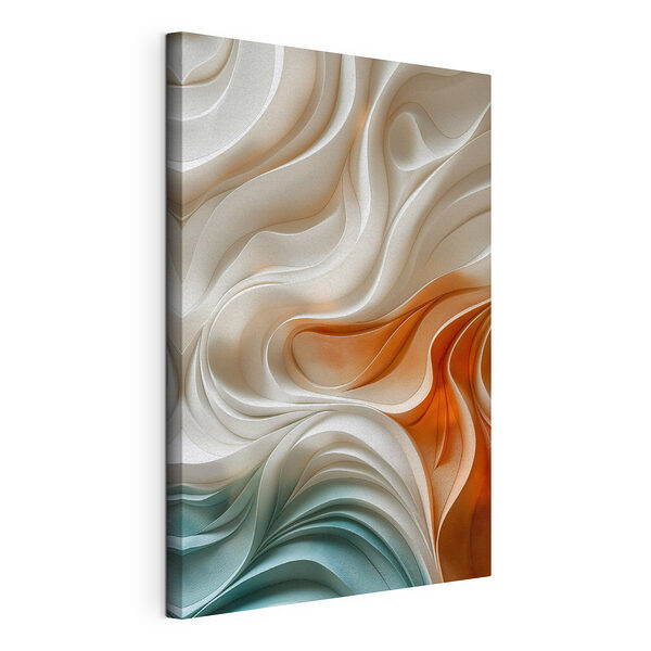 Tableaux Surface ondulée blanche et orange