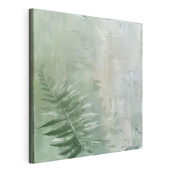 Tableaux Feuille de fougère sur une surface en verre
