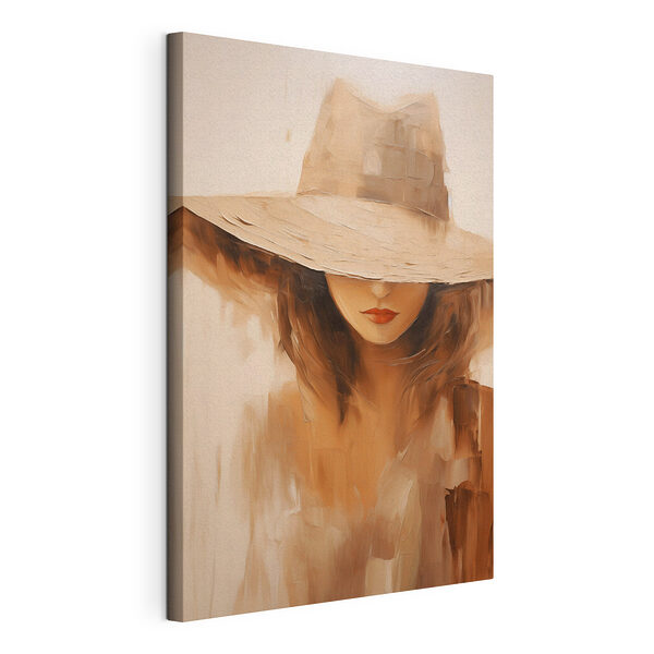 Tableau représentant une femme coiffée d'un chapeau Tableaux Tableau représentant une femme coiffée d'un chapeau