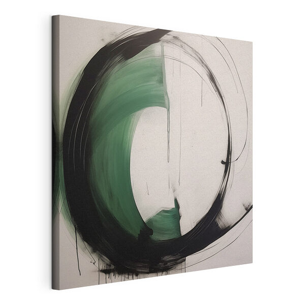 Cercle noir et vert Tableaux Cercle noir et vert
