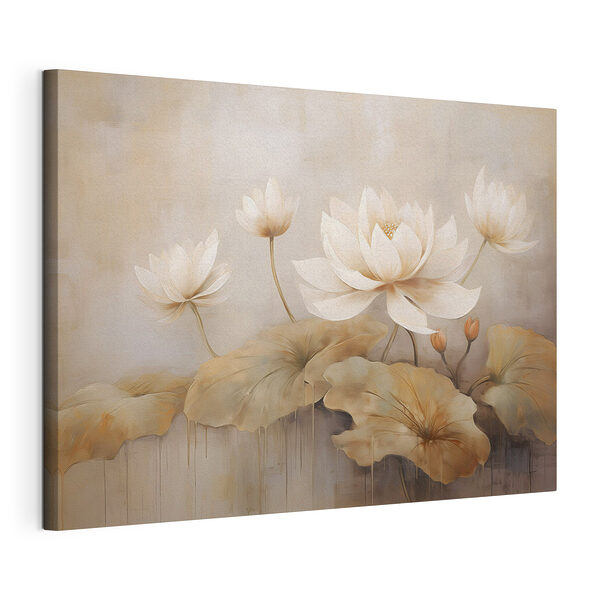 Peinture représentant des fleurs et des feuilles Tableaux Peinture représentant des fleurs et des feuilles