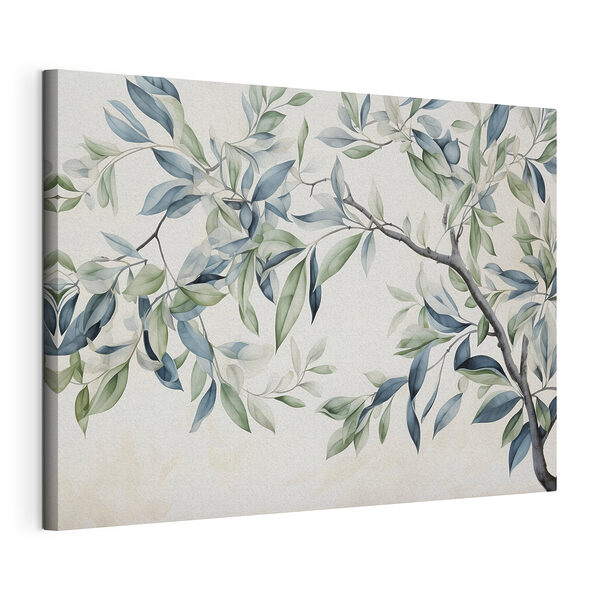 Tableaux Peinture représentant une branche d'arbre avec des feuilles