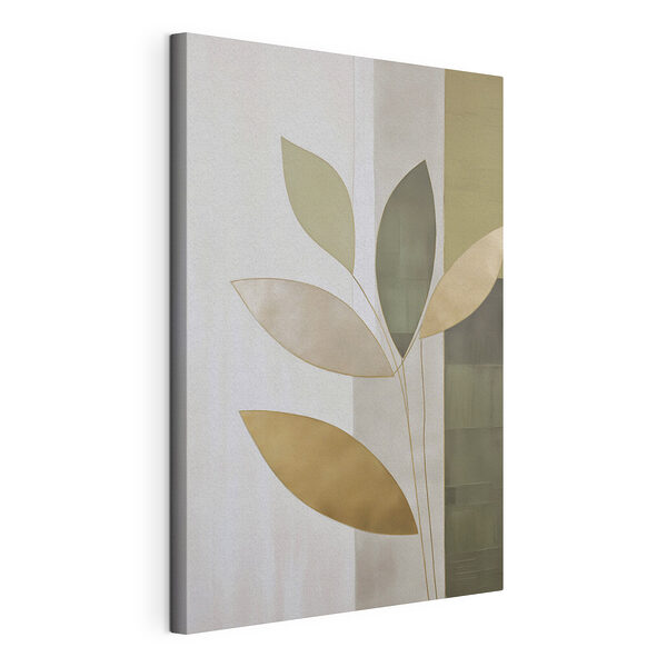 Tableaux Peinture représentant des feuilles sur un mur