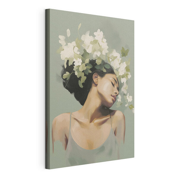 Femme avec des fleurs dans les cheveux Tableaux Femme avec des fleurs dans les cheveux