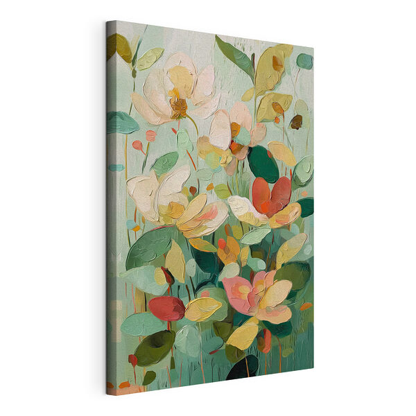 Peinture représentant des fleurs et des feuilles Tableaux Peinture représentant des fleurs et des feuilles