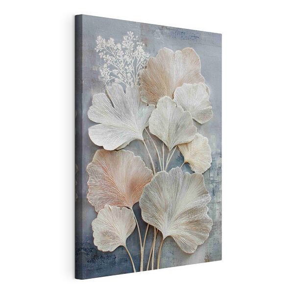 Ensemble de feuilles blanches et brunes Tableaux Ensemble de feuilles blanches et brunes