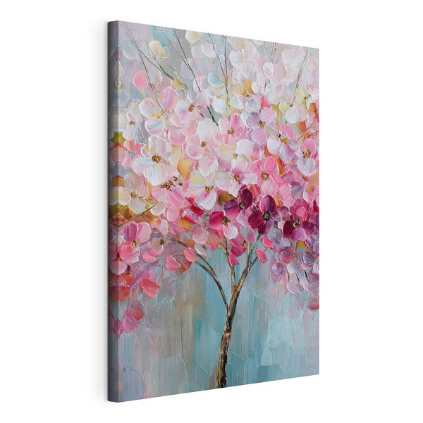 Tableau représentant un arbre aux fleurs roses Tableaux Tableau représentant un arbre aux fleurs roses