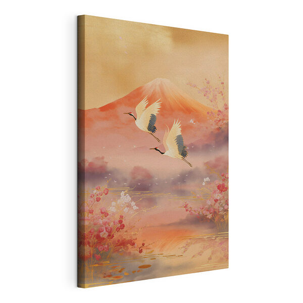 Tableau représentant des oiseaux survolant une montagne Tableaux Tableau représentant des oiseaux survolant une montagne