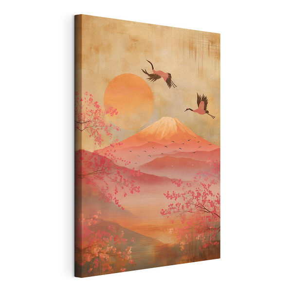 Tableau représentant une montagne survolée par un oiseau Tableaux Tableau représentant une montagne survolée par un oiseau