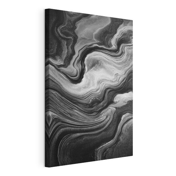 Motif tourbillonnant en noir et blanc Tableaux Motif tourbillonnant en noir et blanc