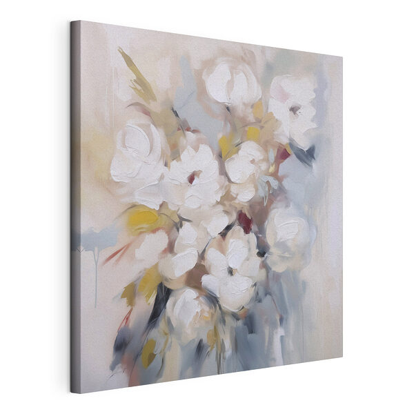 Tableaux Peinture représentant des fleurs sur un fond blanc