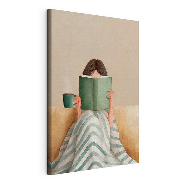Tableaux Une femme en train de lire un livre, une tasse à la main (UGS : s48114) Tableaux Tableaux Une femme en train de lire un livre, une tasse à la main (UGS : s48114)