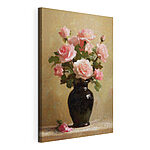 Tableaux Vase avec des fleurs roses
