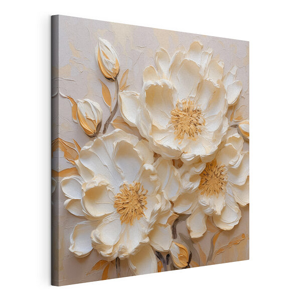 Des fleurs blanches sur un mur Tableaux Des fleurs blanches sur un mur