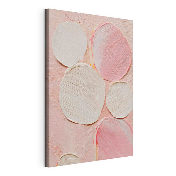 Ensemble de cercles blancs et roses Tableaux Ensemble de cercles blancs et roses