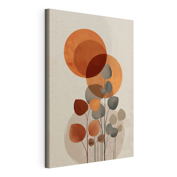 Groupe de feuilles avec des cercles Tableaux Groupe de feuilles avec des cercles