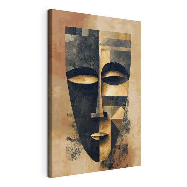 Tableaux Visage abstrait aux tons contrastés