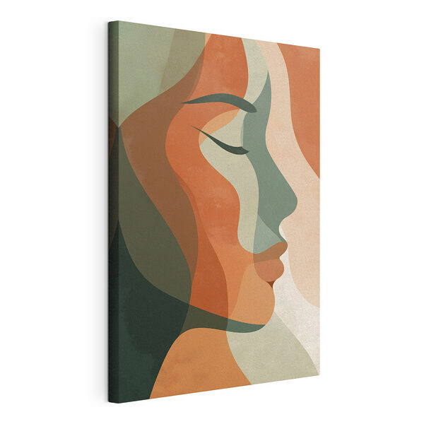 Visage de femme aux cheveux colorés Tableaux Visage de femme aux cheveux colorés