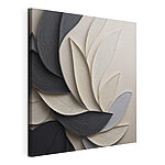 Tableaux Motif de feuilles en noir et blanc