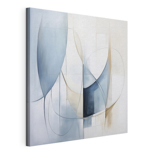 Tableaux Peinture représentant une œuvre d'art bleue et blanche