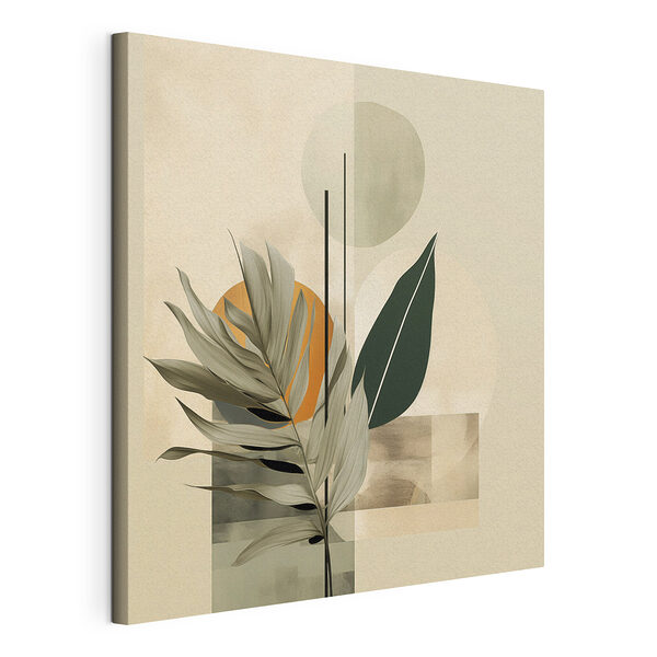 Tableaux Feuilles et formes géométriques