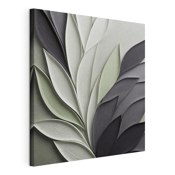 Motif composé de feuilles élégantes aux teintes douces Tableaux Motif composé de feuilles élégantes aux teintes douces
