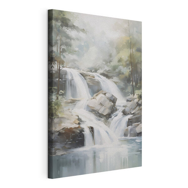 Une cascade dans une forêt Tableaux Une cascade dans une forêt