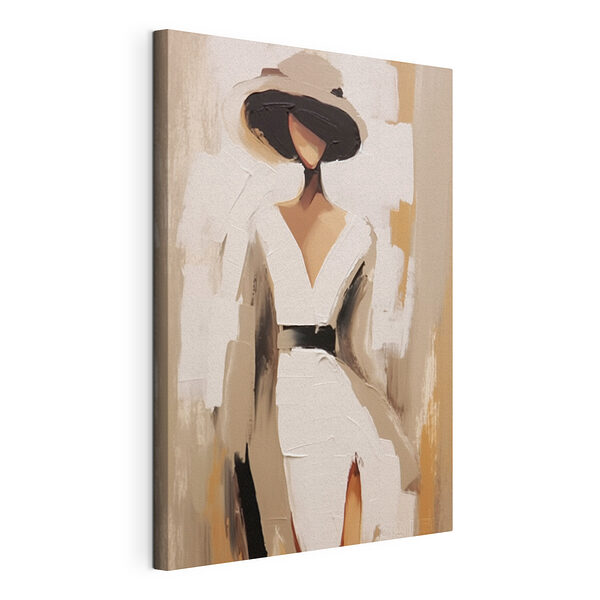 Tableau représentant une femme en robe blanche Tableaux Tableau représentant une femme en robe blanche