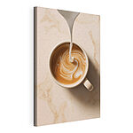 Tableaux Une tasse de café dans laquelle on verse du lait